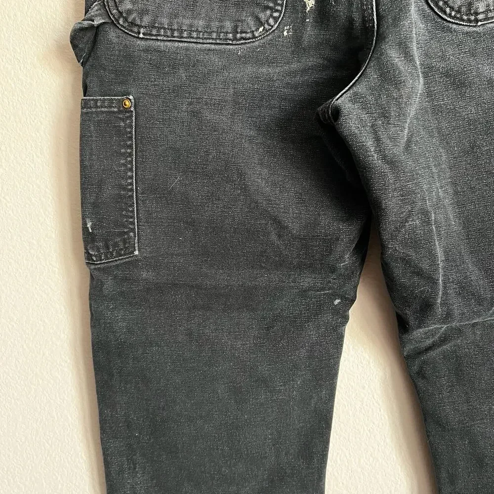 Carhartt faded black double knee work wear carpenter pants